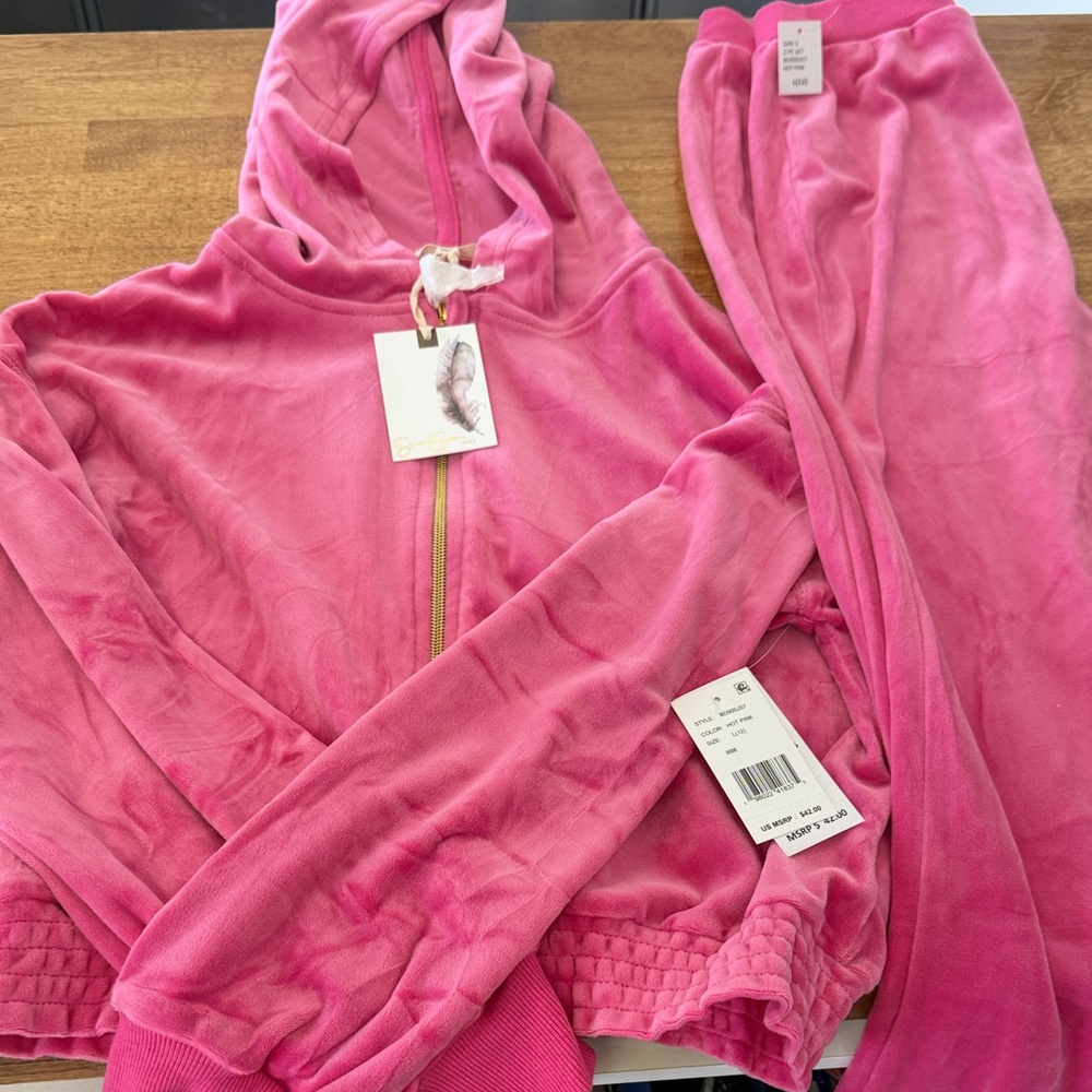 Jessica Simpson Pink Velour Hoodie